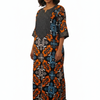 African Print Maxi Dress – Vibrant Floral Pattern